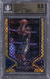 2019-20 Select "Top Selections" Prizms Gold #9 Zion Williamson Rookie Card (#02/10) – BGS GEM MINT 9.5